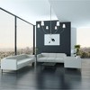 Shannon 6-Light Modern Chandelier - Elegant Steel Design with White Fabric Shades - 4 of 4