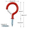 Unique Bargains Home Cup Ceiling Vinyl Coated Metal Coated Screw-in Hanger Hooks 30 Pcs - 2 of 3