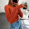 Women See Through Tops Long Sleeve Crew Neck Summer Sheer Blouse Sexy Shirt Party Club Night - 3 of 4