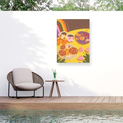Trademark Fine Art - Gigi Rosado  Yellow table Matted Framed Art