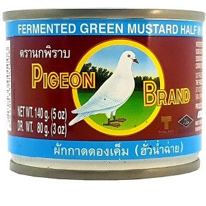 Pigeon Brand Fermented Mustard Green Half In Soy Sauce Pickled Thai Style 5 Oz. (Pack of 4) - 1 of 4