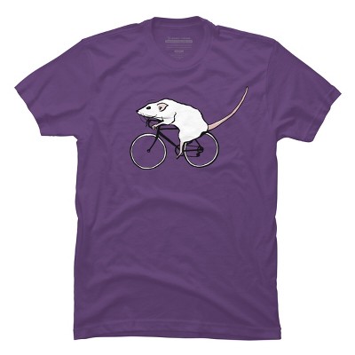 Men's Design By Humans Cycling Rat By TeaandInk T-Shirt