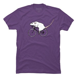 Men's Design By Humans Cycling Rat By TeaandInk T-Shirt - 1 of 3