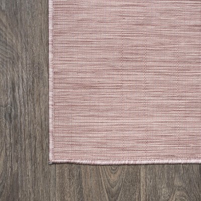 Ethan Pink Round Flatweave Synthetic Area Rug