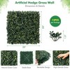 Costway 12Pcs Artificial Peanut Leaf Hedges Panels 20'' x 20'' Fence Wall Plant - 4 of 4