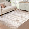 Cozy Chenille Geometric Rug, Foldable & Washable, Kid & Pet Friendly, Durable Edges for Stylish High-Traffic Spaces - 2 of 4