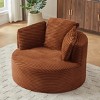 Dolonm 48.8 in. Compressible Corduroy Round Chair, Plush Modern Seating for Living Room & Office - 4 of 4