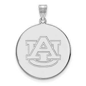 Black Bow Jewelry 10k White Gold Auburn Tigers NCAA Extra Large Pendant - 1 of 3