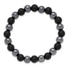 Chisel Stainless Steel 8-8.25mm Agate and Hematite Beaded 6.25" Stretch Bracelet - 2 of 4