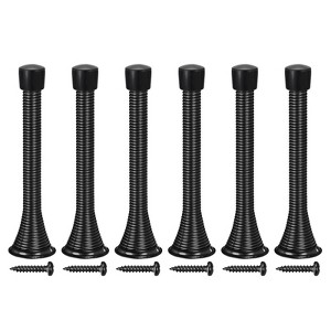 Unique Bargains Spring Steel Rubber Head Anti-Rust Plating Door Stop 6 Pcs - 1 of 4