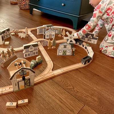 Hearth and factory hand with Magnolia train set