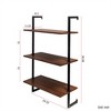 SKRAN 5-Piece Metal and Wood Bathroom Shelves Set, Multi-functional Hanging Storage for Home Organization - 3 of 4