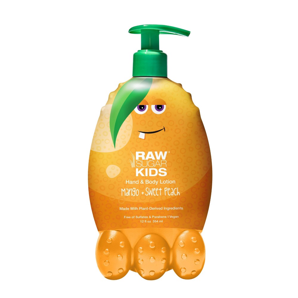 Photos - Cream / Lotion Raw Sugar Kids Lotion - Mango & Sweet Peach - 12 fl oz