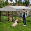 Large Outdoor Dog Kennel with Roof, Heavy Duty Outdoor Dog Crates with Stainless Steel Bowls, Dog Fence Yard for Large Dogs 118.11* 118.11* 70.87IN - 4 of 4