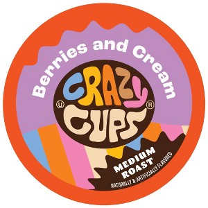Crazy Cups Berries And Cream Flavored Coffee Pods - 1 of 4
