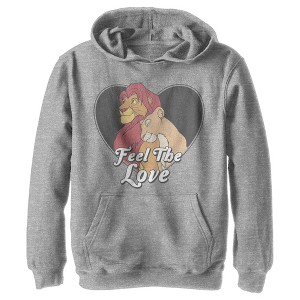 Boy's Lion King Simba and Nala Feel The Love Pull Over Hoodie - 1 of 4