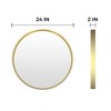 Keonjinn Metal Framed LED Round Frontlit Bathroom Vanity Wall Mirror, 3 Color Temperatures Dimmable, Anti-Fog - 3 of 4