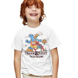 Boys' Short Sleeve Sesame Street Track Field T-Shirt - 1 of 4