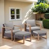 Buenhomino 4 Pieces Patio Furniture Sets, Wicker Patio Chair with Ottomans, Outdoor Furniture Set for Outside Porch Garden Backyard - 2 of 4
