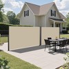 Vynxaria 276" x 71" Retractable Side Awning - Beige Privacy Screen Divider - 2 of 4