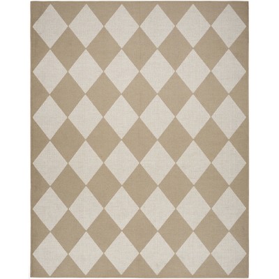 Nourison Washable Modern Jute Diamond Geometric Non-Skid Indoor Area Rug
