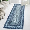Acekool 9x12 Washable Area Rug, Modern Printed Braided Look, Non-Slip, Stain Resistant Large Brown Carpet for Bedroom, Living Room, Dining Room - 3 of 4