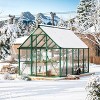 8 ft x10 ft Aluminum Heavy Duty Polycarbonate Green House with Quick Setup Structure and Roof Vent, Large Enhanced Outdoors Green House Kit - 2 of 4