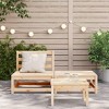 vidaXL Patio Sofa Armless with Footstool Solid Wood Pine - 4 of 4