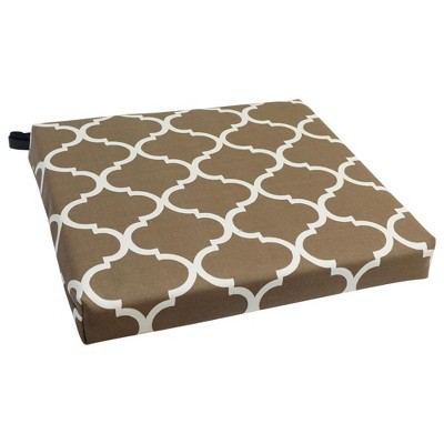 Blazing Needles, 20-inch by 19-inch Patterned Outdoor Chair Cushion