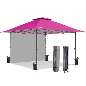 EAGLE PEAK 13'x13' Pop up Canopy Tent w/ One Wall,Portable Sun Shelter for Camping - 1 of 4