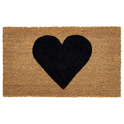 Calloway Mills AZ106692436 Heart Doormat (Black 24 In. x 36 In.)
