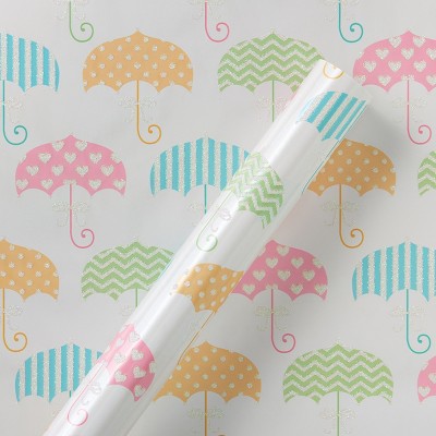Umbrella Wrapping Paper with Glitter - Papyrus