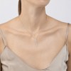 Adornia Silver 3-PIECE Drop Necklace and Halo Earring HOLIDAY Set - 3 of 4
