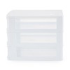 Gracious Living Clear Mini 3 Drawer Desk and Office Organizer for Storing Cosmetics, Arts, Crafts, and Stationery Items - image 4 of 4