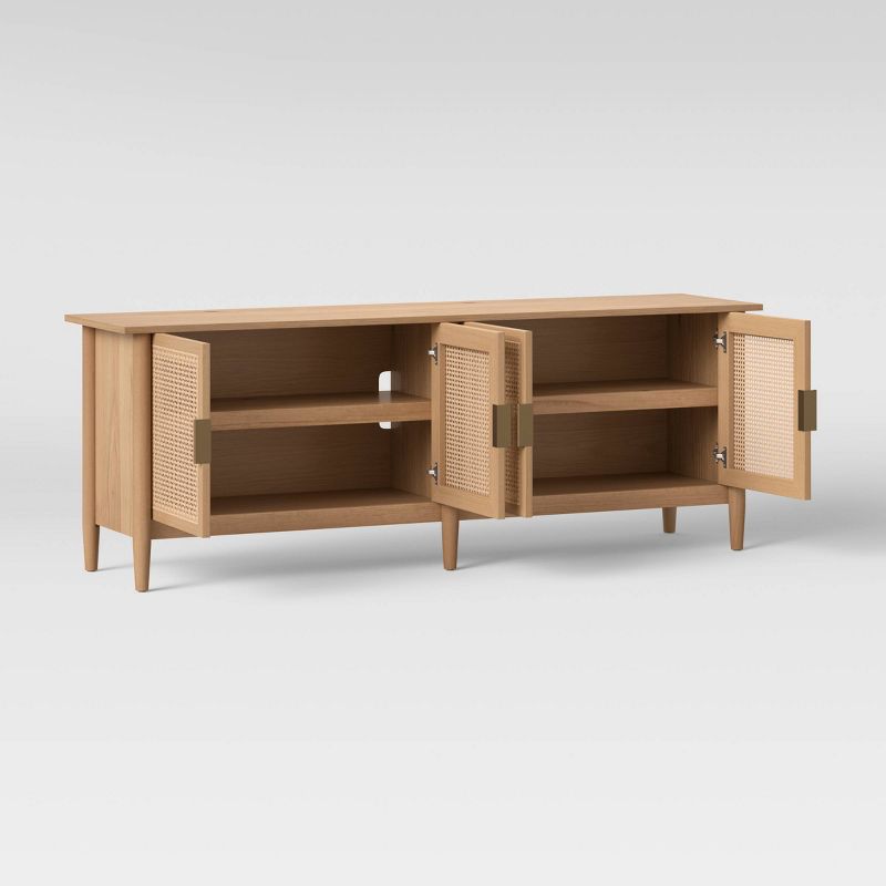 Wood & Cane Media Console - Hearth & Hand™ with Magnolia, 2 of 12