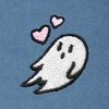 Dalix Heartly Ghost Embroidery Relaxed Hoodie Soft Fleece Sweatshirt Fit Lounge Womens - 2 of 4