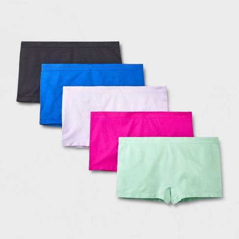 Hanes Boyshorts 5-Pack Girls Underwear Originals Comfort Flex Pink &  Assorted