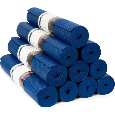 10-Pack Yoga Mats, 72x24 Inch Professional 5mm Thick Mats, Non-Slip Durable Bulk Set for Group Workouts