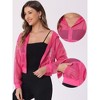 INSPIRE CHIC Women's Zip Up Fashion Mesh Sheer Hoodie Bomber Jackets with Pocket - 2 of 4