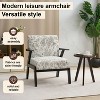 Dexmalle Mid-Century Modern Lounge Armchair,Living Room,Beige+Grey - 4 of 4