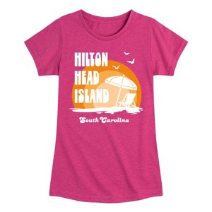 Girls' - Instant Message - Hilton Head Island Fitted Short Sleeve Graphic T-Shirt - 1 of 4