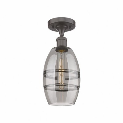 Vaz - 1 Light Semi-Flush Mount In Industrial Style-9.38 Inches Tall and 5.88 Inches Wide