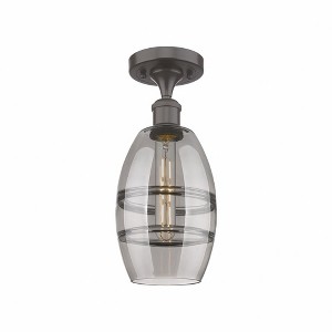 Vaz - 1 Light Semi-Flush Mount In Industrial Style-9.38 Inches Tall and 5.88 Inches Wide - 1 of 1