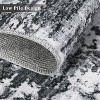 Modern Washable Area Rug - Neutral Abstract Design, Non-Slip Backing, Stain-Resistant Low Pile for Living Room, Bedroom & Office - 3 of 4
