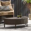 Christopher Knight Home Harper Outdoor Wicker Half-Round Coffee Table - 2 of 4