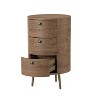 Maddalena 26'' Tall Drum 3- Drawer End Table Storage Cabinet|KARAT HOME - 3 of 4