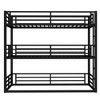 KWPZQEB Triple Bunk Bed with Safety Guardrails & Ladder, Metal Triple Bunk Bed with Noise-reduced Design, No Box Spring Need, Easy Assembly - 4 of 4