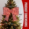 Syemin Decorative Holiday Scene Props Outdoor Giant Bowknot Christmas Decoration for Front Door Gate Wall Holiday Party, Red, 28.3"*4.7"*25.6" - 2 of 4
