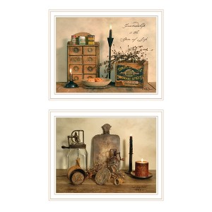 2Piece Vignette Friendship is the Spice of Life White Framed Wall Art for Living Room,Wall Art Print for Home Decor by Billy Jacobs - 1 of 4