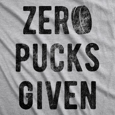Мужские футболки Crazy Dog T-Shirts, Inc. Mens Zero Pucks Given T shirt Funny Hockey Gift Canada Sarcastic Novelty Shirt - Crazy Dog Men's T Shirt With Hockey Sayings Light Grey XXL — фото 2